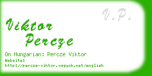 viktor percze business card